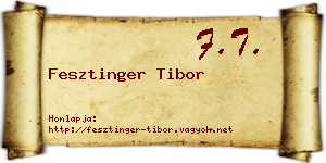 Fesztinger Tibor névjegykártya